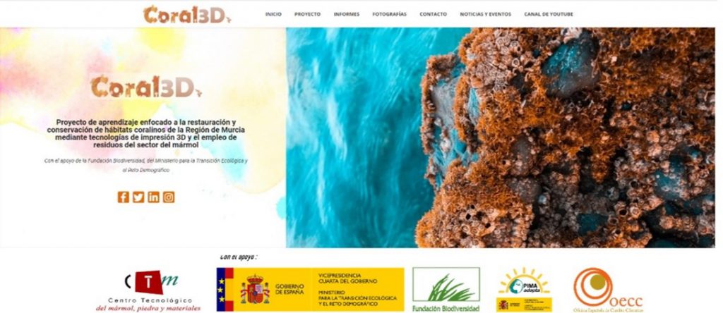 Ya puede visitarse la página web del proyecto CORAL3D que está ejecutando el CTM en la Reserva Marina de Cabo Tiñoso